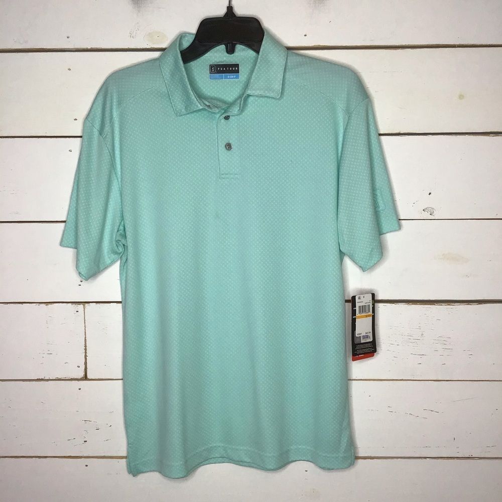 New PGA Tour Polo Shirt Short Sleeve UPF 50